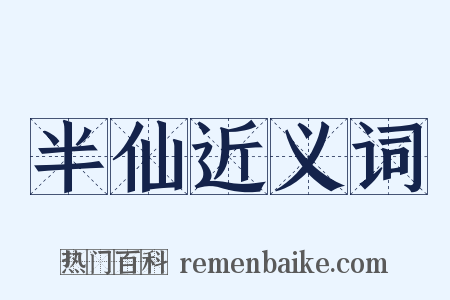 半仙近义词是什么意思的图片